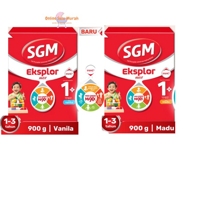 

SGM EKSPLOR 1 PLUS 900GR SUSU ANAK BAYI 900 GR - Vanila