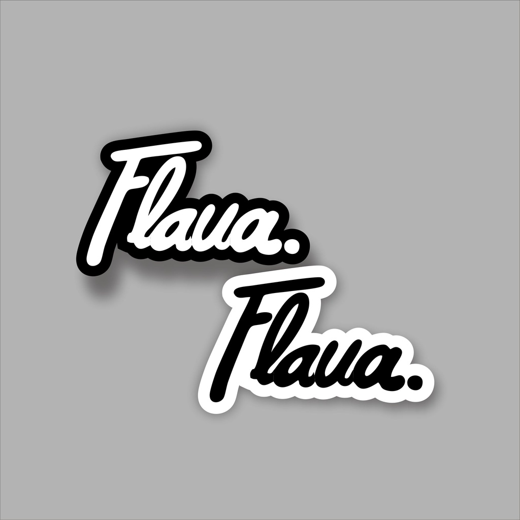 

Stiker brand stiker distro Flava bahan graftac anti air