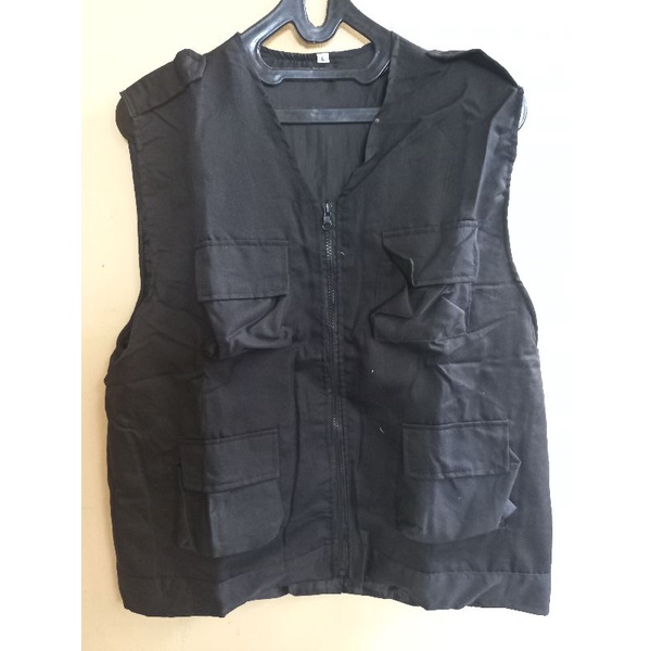 Rompi lapangan hitam oblong#rompi hitam#rompi outdoor#rompi lapangan