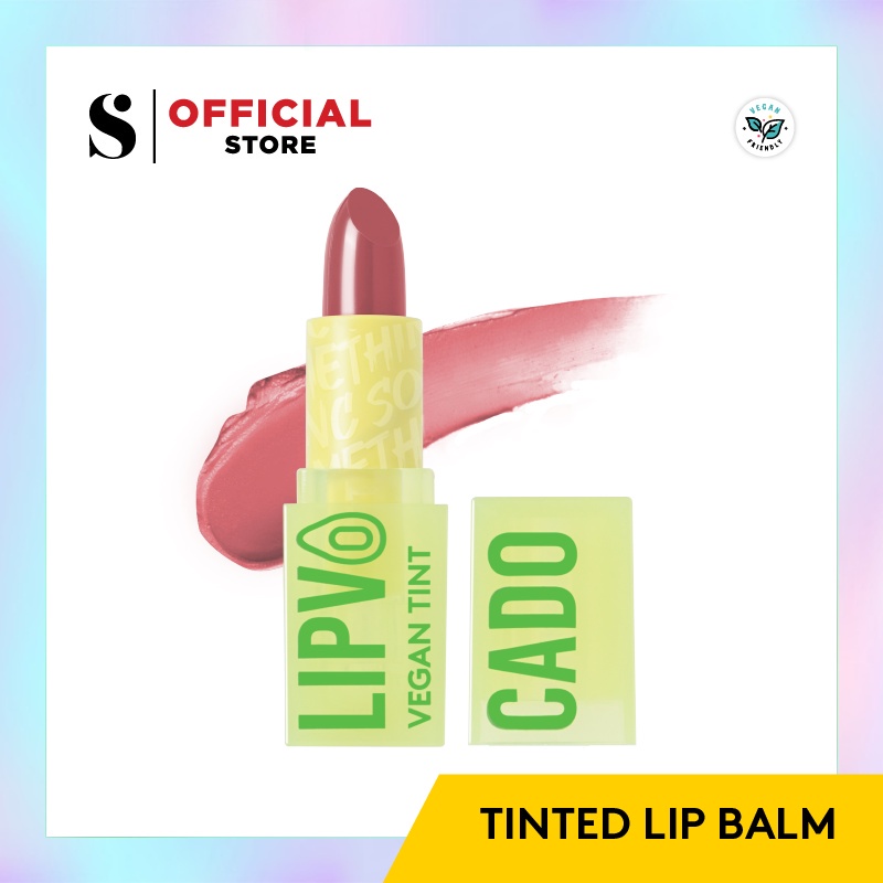 Somethinc Lipvocado Vegan Lip Treatment Tint - Somethinc Vegan Tinted Lip Balm Original BPOM