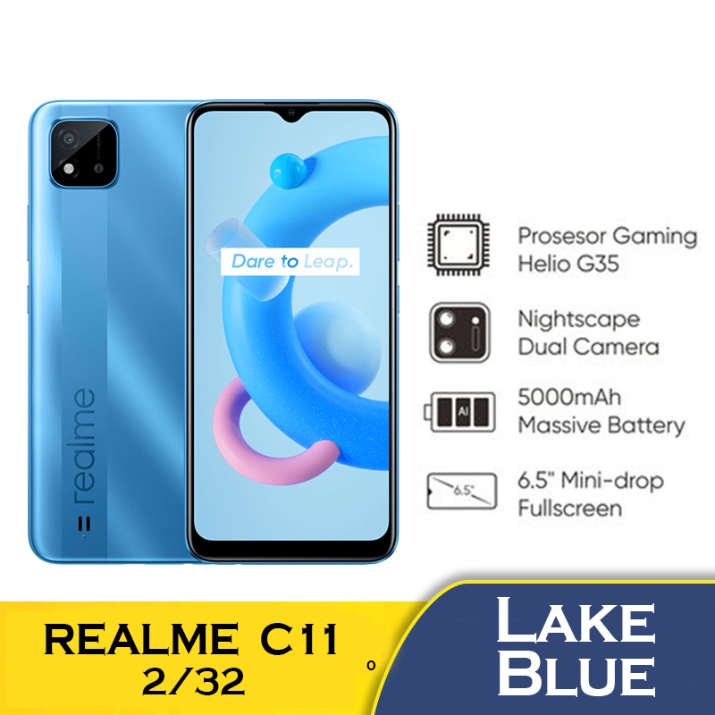 Markas Hp ✪ Bisa Cicil & COD ☑ Hp Realme C11 2021 2 32 GB | Realme C11 4 64 GB Garansi Resmi Realme-C11 2021 2/32 Blue