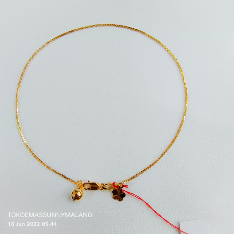 Gelang kaki 300% emas asli