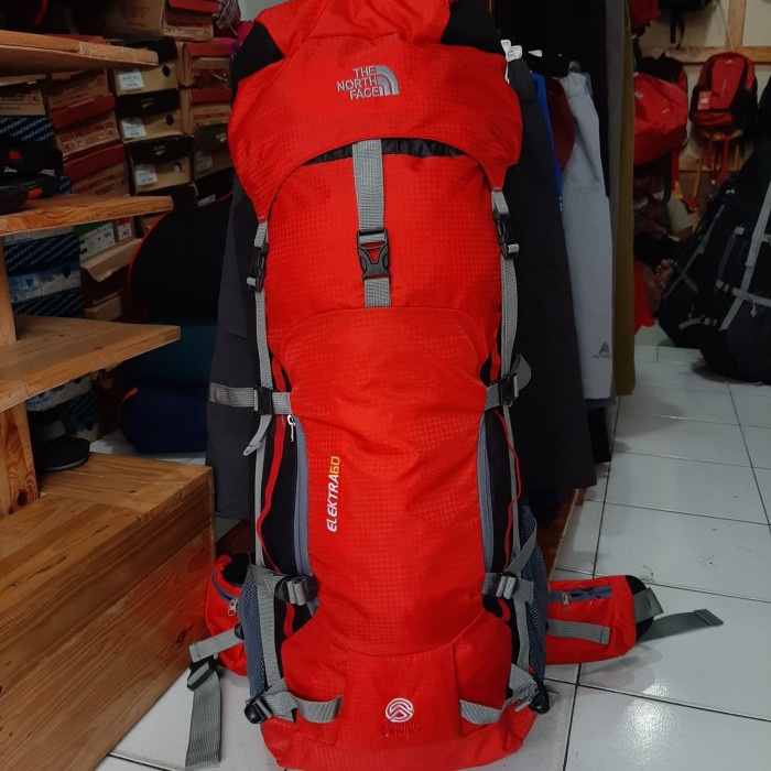 Rmss Tas Carrier Tas Gunung TNF Elektra 60L - Merah mrh