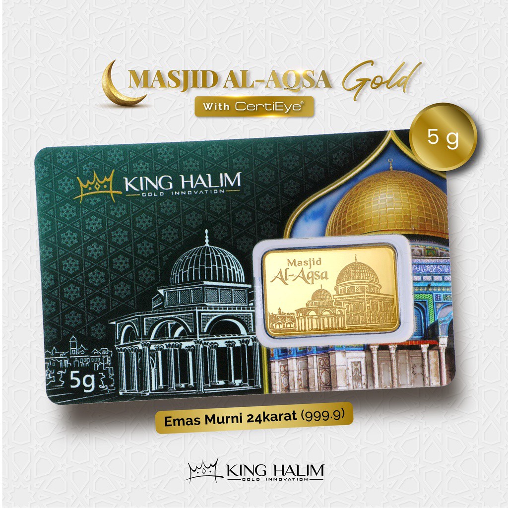 Logam Mulia King Halim / LM KH &quot;Masjid Al-Aqsa&quot; 24K 5 gram - SDW Gold -