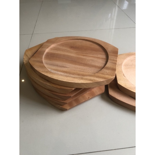 Tatakan Hot Plate Tatakan Kayu Alas Tatakan Piring Hotplate