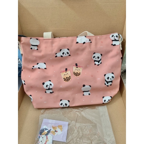 Tas Wanita Tas selempang wanita - Tas Panda Boba Wishrack Tas Motif Jepang