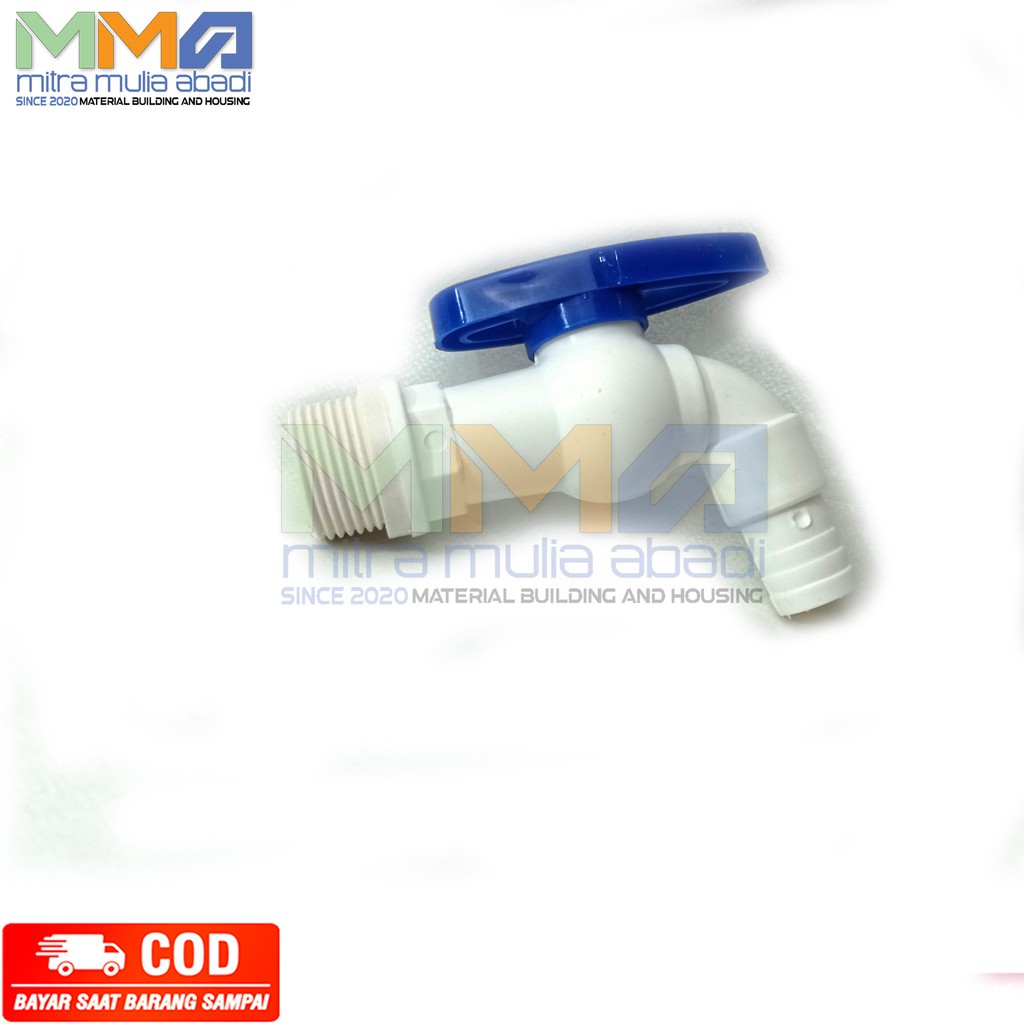 KRAN AIR KAPAL 3/4 INCH PVC KRAN TAMAN TEMBOK