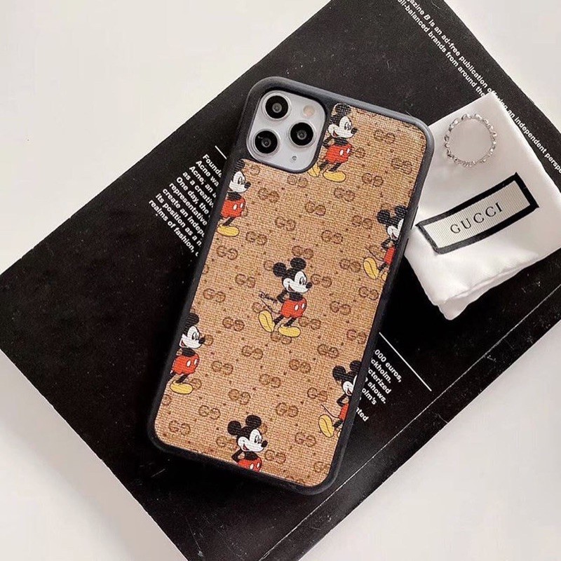 Gucci Mickey Samsung Leather Case Samsung Popsocket S8 S8+ S9 S9+ Note8 Note 9 10 20 S10 S10+ S20 +