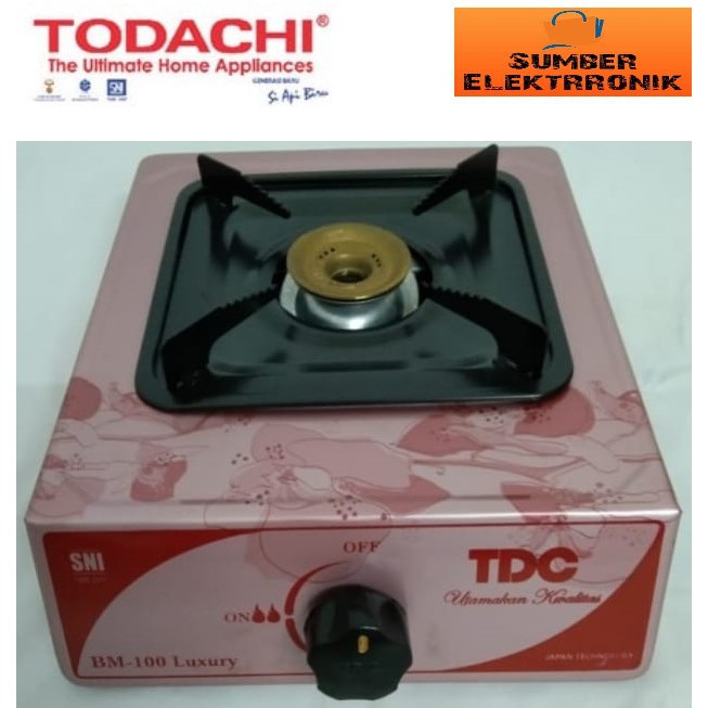 KOMPOR GAS 1 TUNGKU BURNER KUNINGAN SNI TDC BM-100 LUXURY