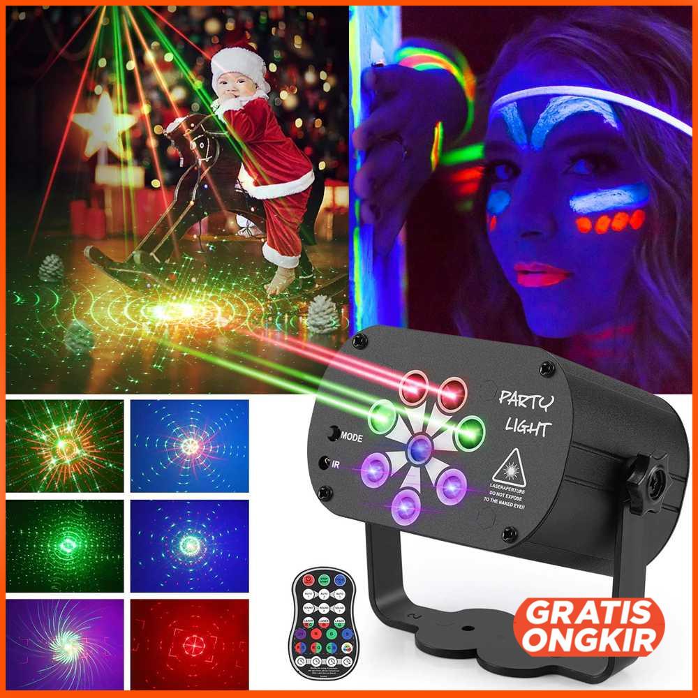 Proyektor Laser LED Lampu DJ Party RGB Lights USB 8W -CH-M0001