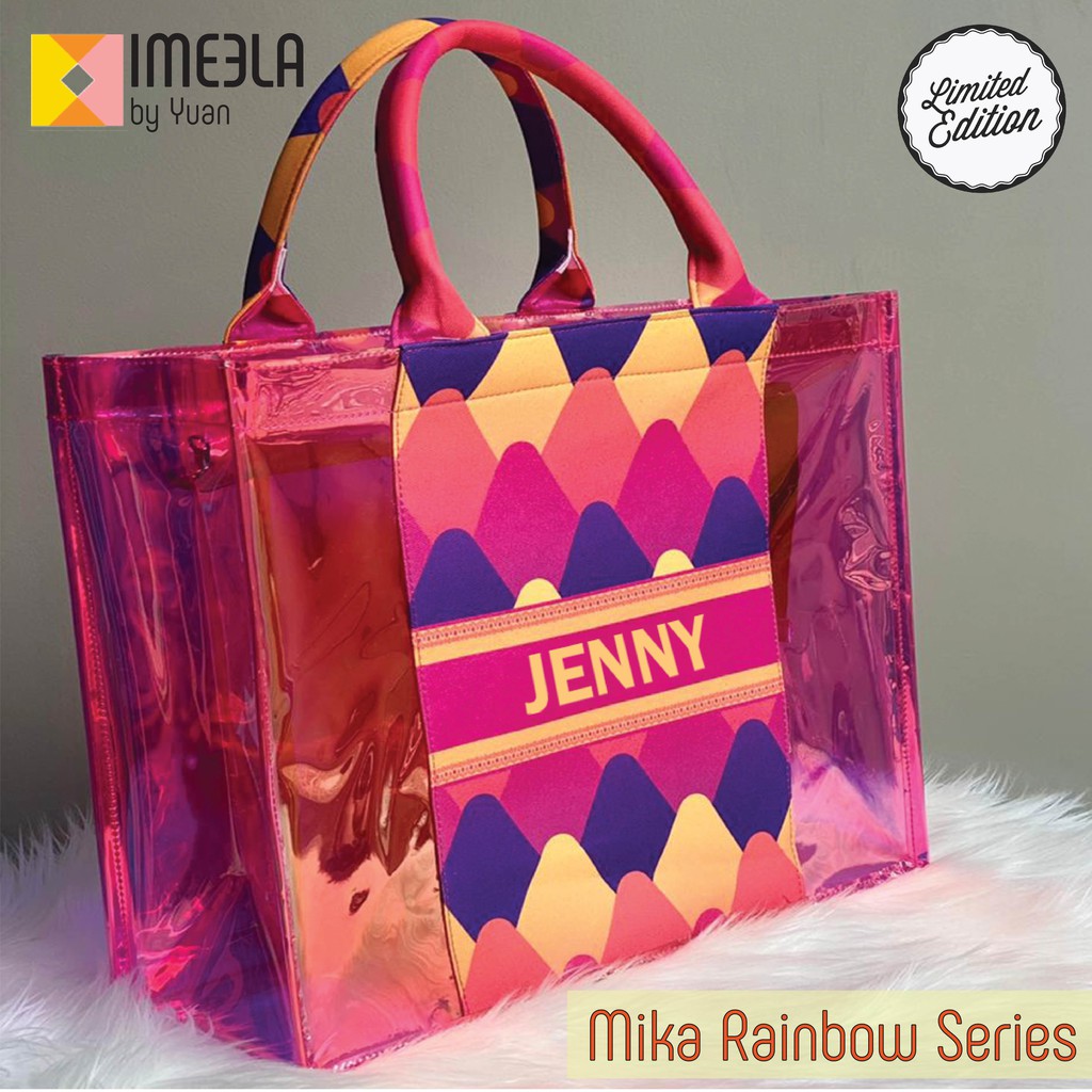 Totebag Mika Rainbow Custom Nama (6 Variasi Motif)