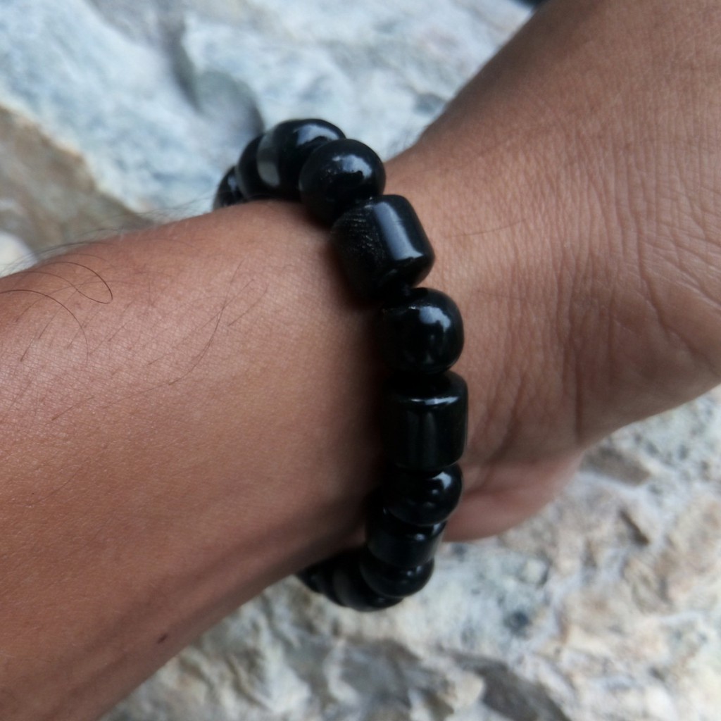 Promo Gelang Tasbih Giok Black Jade Aceh Natural Terapi Model Kombinsi