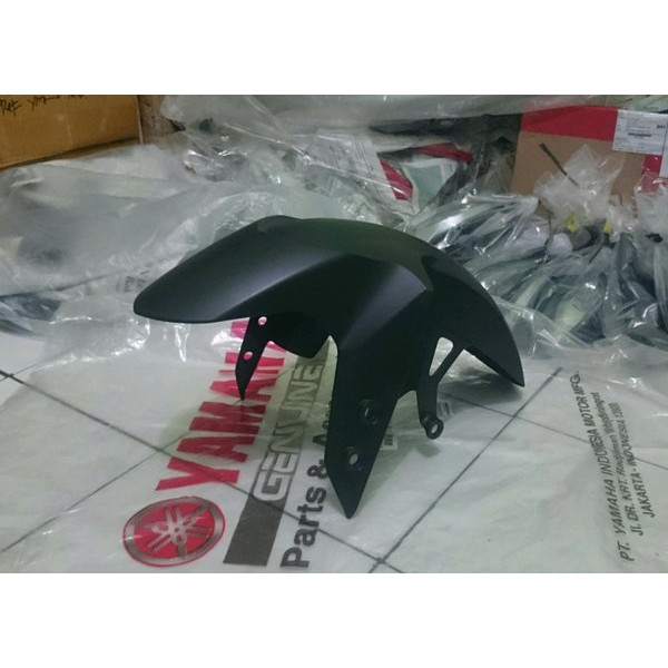 spakbor depan yamaha R15 VVA hitam doff