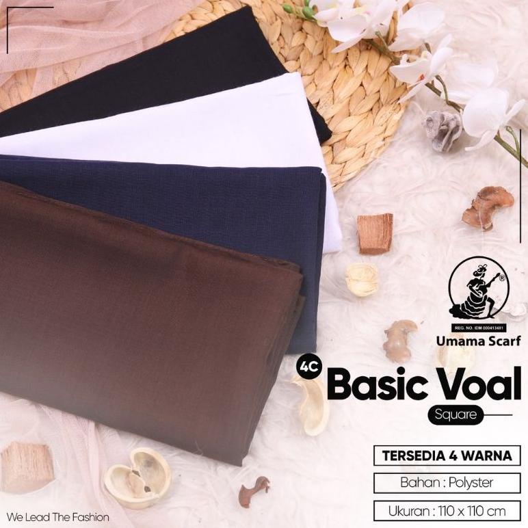 Jilbab Umama Voal Basic Warna Khusus Hitam Putih Pramuka Navy