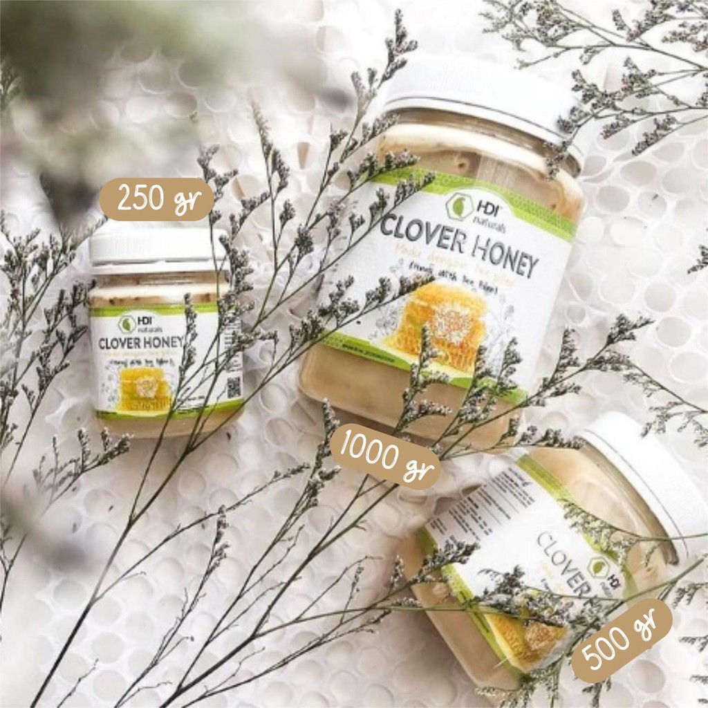 [1000 gram] Clover Honey 100% Madu Asli 1 kg HDI Naturals Surabaya