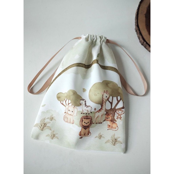 Pouch serut kanvas custom fullcolor print (Minimal order 10 pcs)