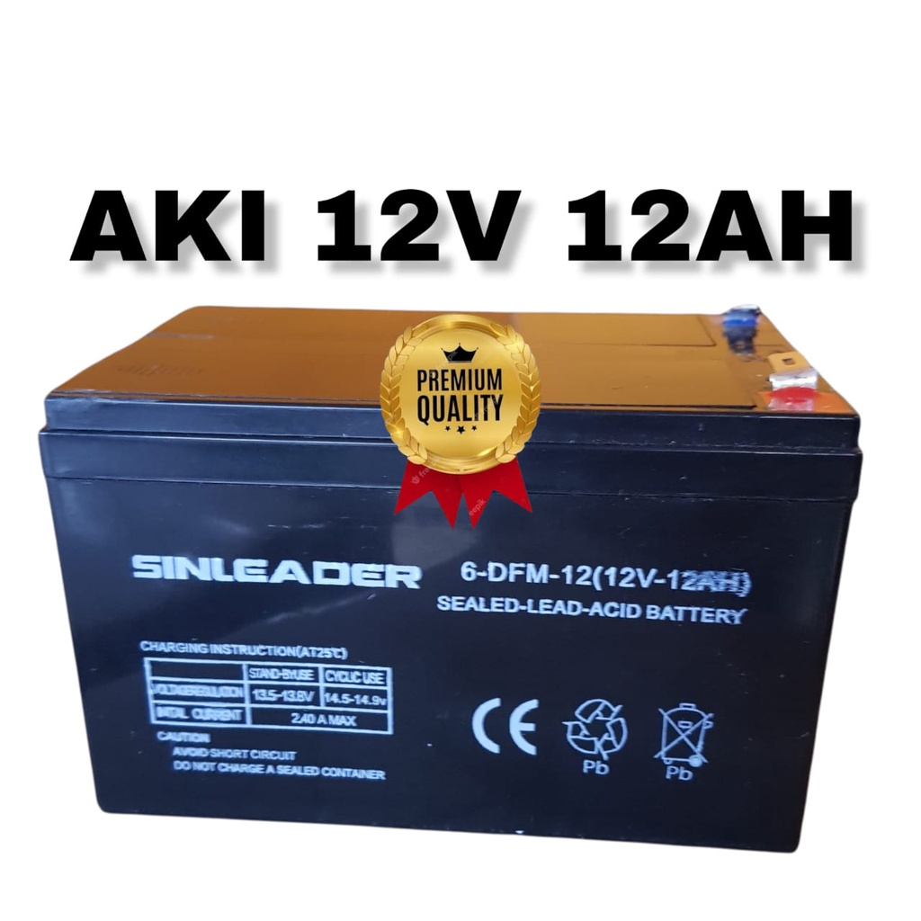 GHIM3 BATERAI AKI SPRAYER ELEKTRIK SEPEDA LISTRIK 12V 12AH SINLEADER