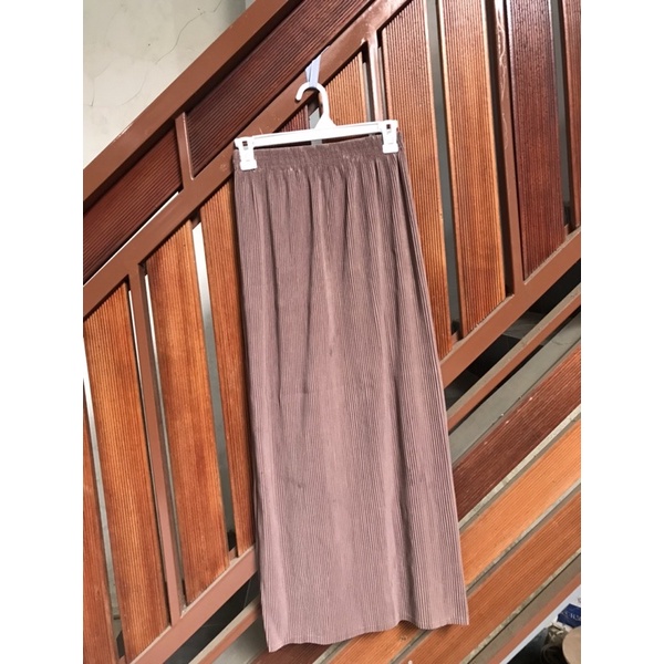 EKSKLUSIF PREMIUM ROK LIDI WAVY PLEATS SPAN WANITA MUSLIMAH TERMURAH  PANJANG JUMBO BESAR Lana ^_^