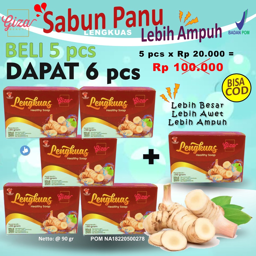 [Beli 5 dapat 6] Sabun Panu Terlaris dan Paling Ampuh | Sabun Herbal ekstrak Lengkuas