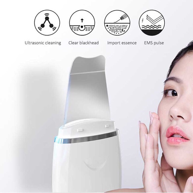 Pembersih wajah ultrasonic skin scrubber angkat kulit mati kerutan minyak wajah peremajaan kulit