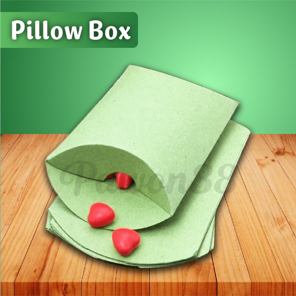

Pillow Box - Gift Box - Kotak Souvenir - HIJAU - S (20 pcs)