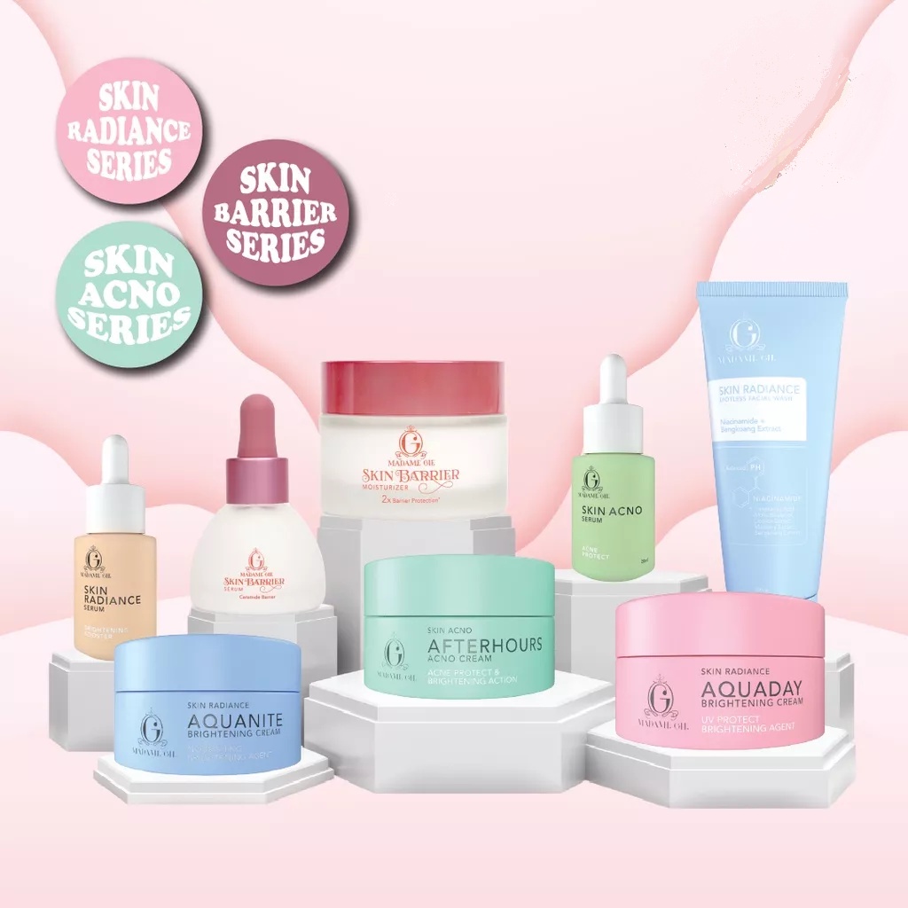 ⭐BAGUS⭐ MADAME GIE Skin Barrier / Radiance / Acno Series | Serum | Aquaday Aquanite | Day Night Cream