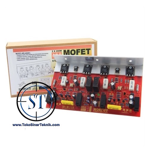 Kit PA. Mosfet 2x200W Bell Power Ampli Mofet 400W Stereo Transistor Toshiba Set Plus Heatsink Pendingin