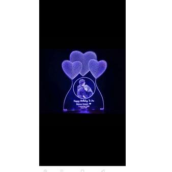 Serbuuuu.. Lampu Akrilik Custom dengan Foto / Lampu Tidur / Lampu Hias / Kado Ulang Tahun / Kado Per