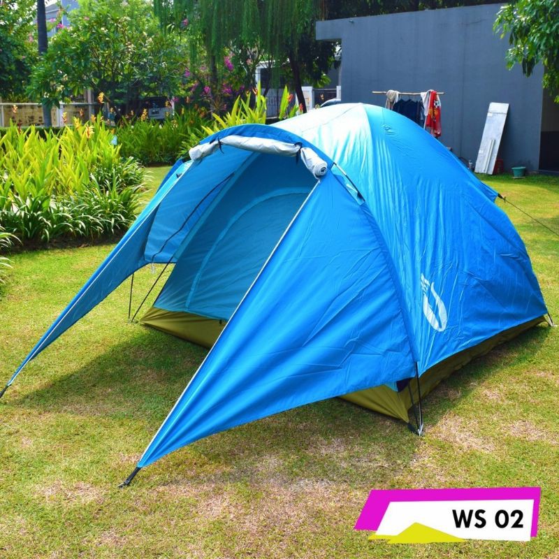 Tenda camping dobel layer kapasitas 4-5 orang dewasa