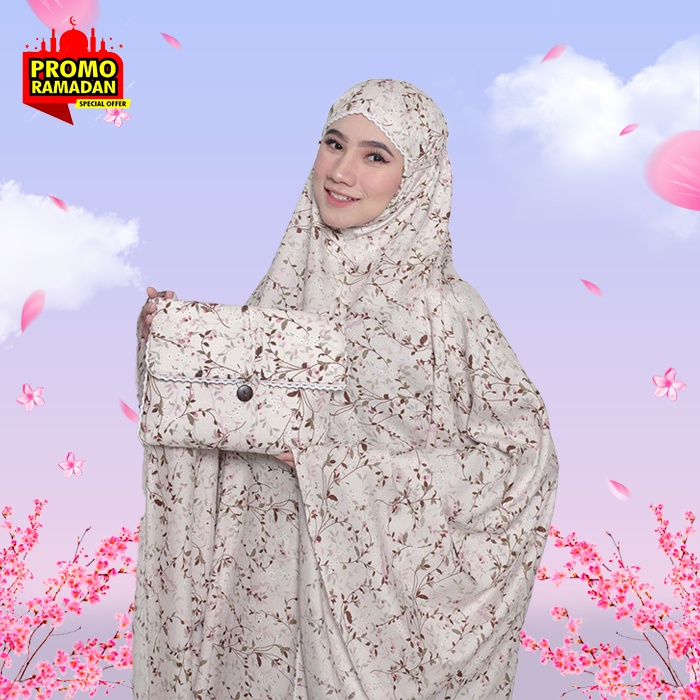 Mukenah Bali Dewasa Katun Rayon Renda Lebaran Mukena Bali motif Bahan Katun Rayon Adem Lembut Dewasa