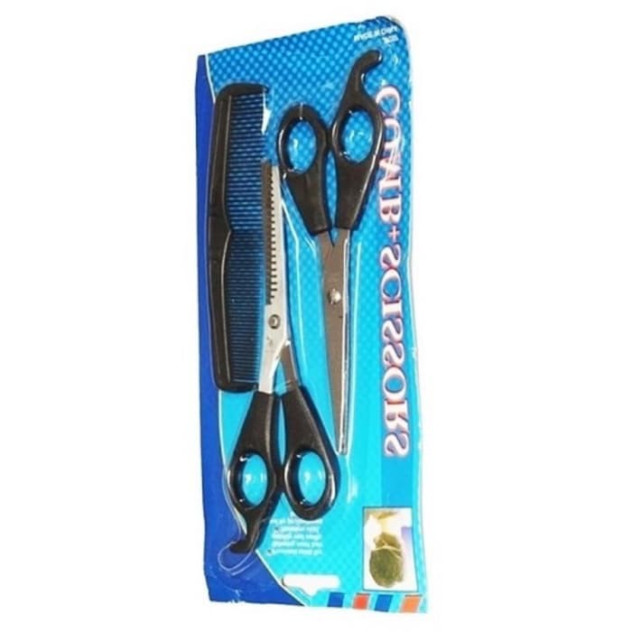 Gunting Rambut Set 3pcs gunting sisir silet dan gunting sasak