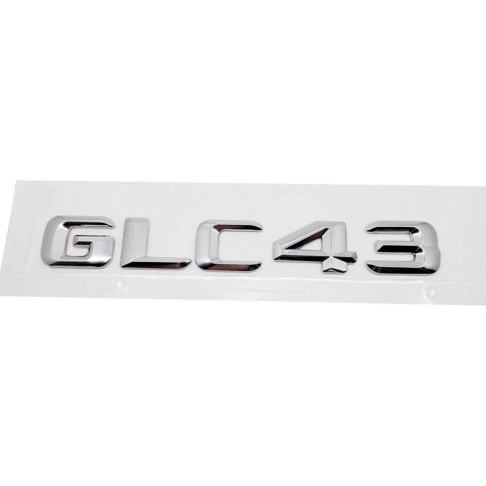 Stiker Emblem Metal Tulisan Angka Warna Hitam Silver Glc43 Glc63 Glc200 Glc300 Untuk Bagasi Belakang Mobil Mercedes Benz 3d