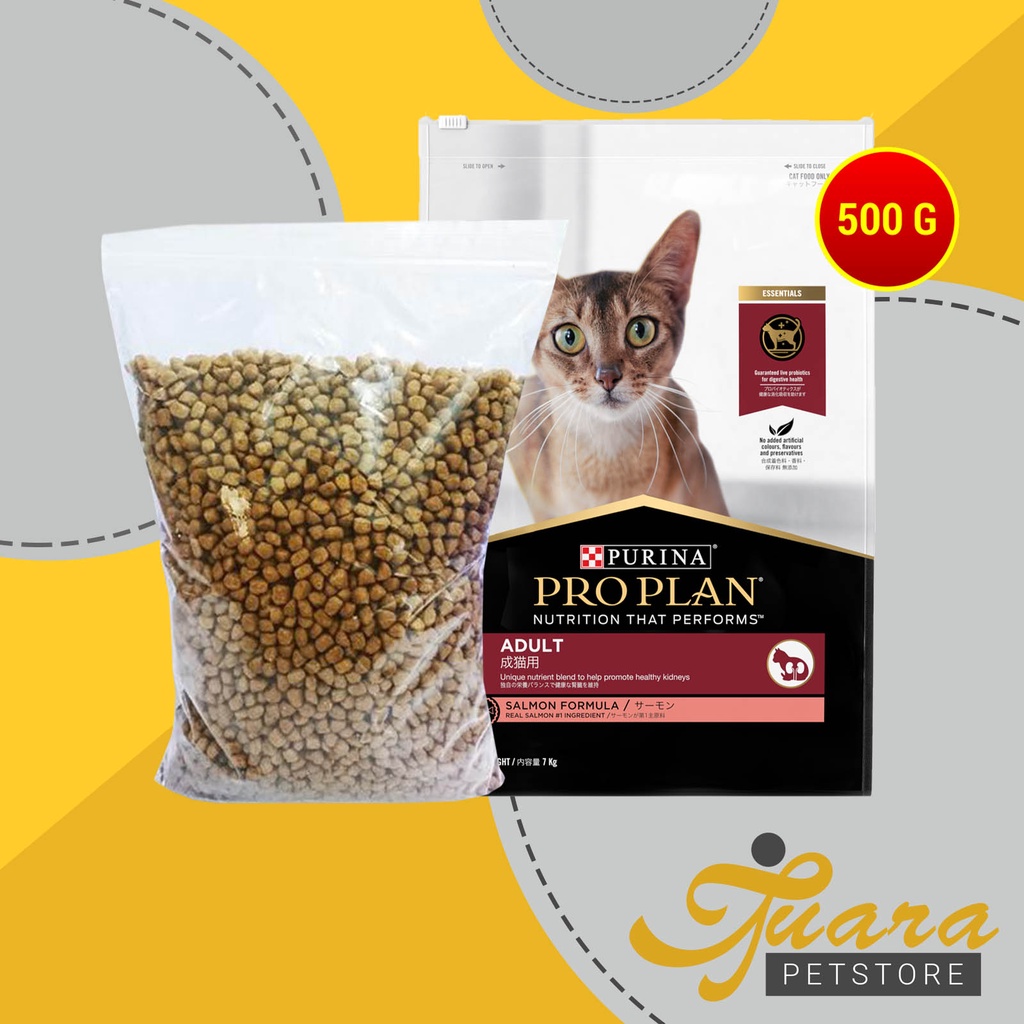 Pro plan Adult Salmon atau Chicken OPTIRENAL Repacking 500gram / catfood Kucing Proplan