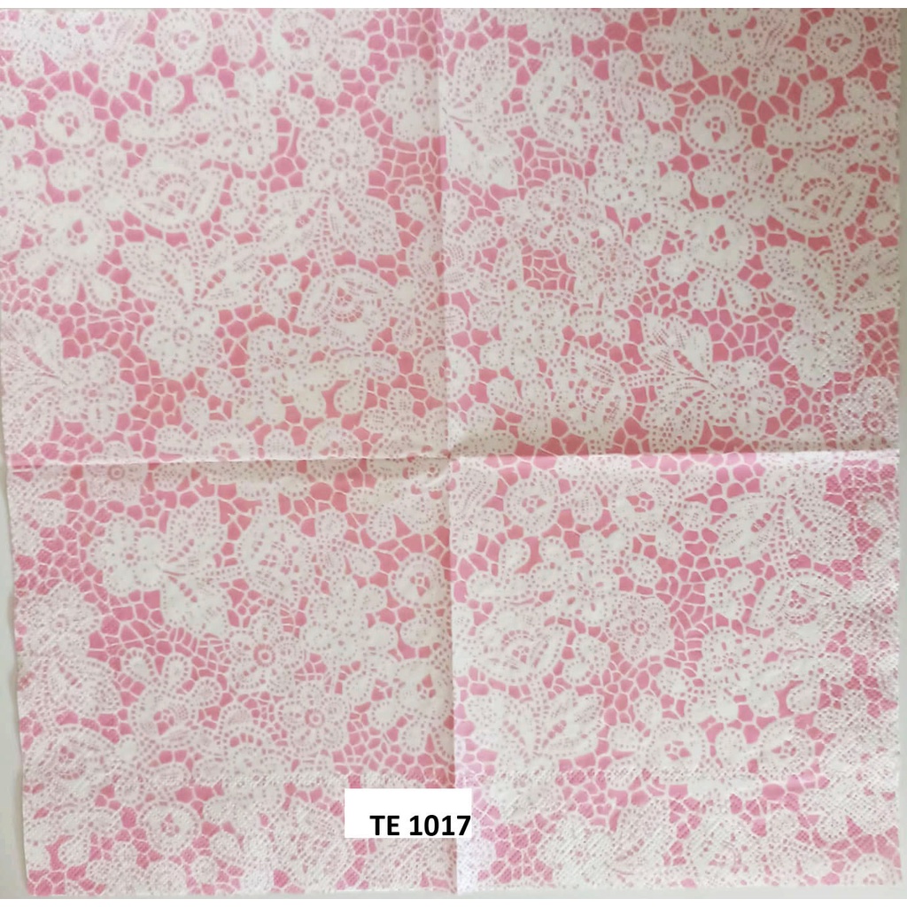 Tisu  Napkin Kerajinan  Decoupage Eropah 33X33 CM TE 1017 TTS