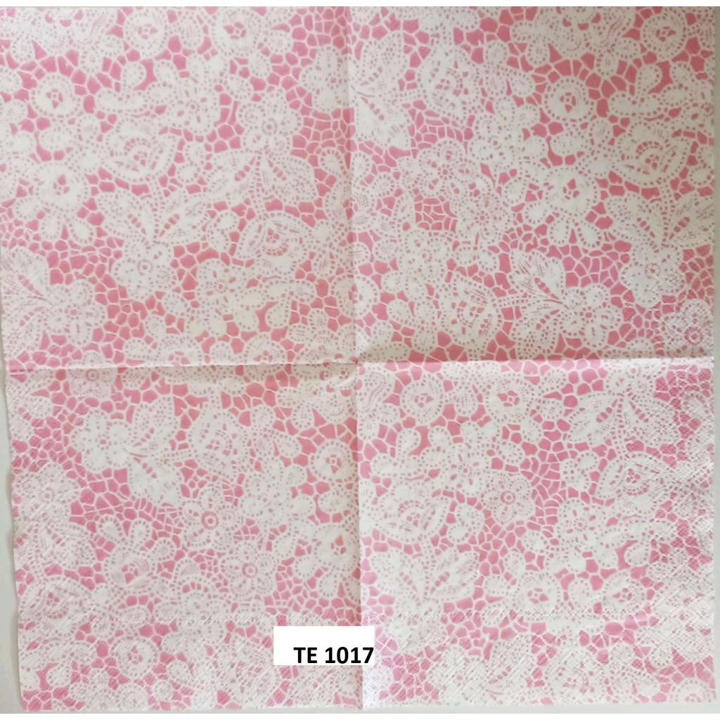 Tisu  Napkin Kerajinan  Decoupage Eropah 33X33 CM TE 1017 TTS