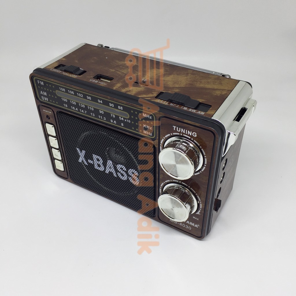 Mitsuyama MS-4030 Radio Speaker Portable Bass all in1 USB Baterai Cas