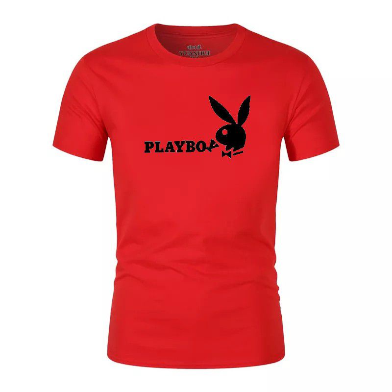 Hokyshop92 Kaos Oblong Pria Playboy Lengan Pendek Katun Tshirt Fashion Pria Dewasa Baju Distro Lokal