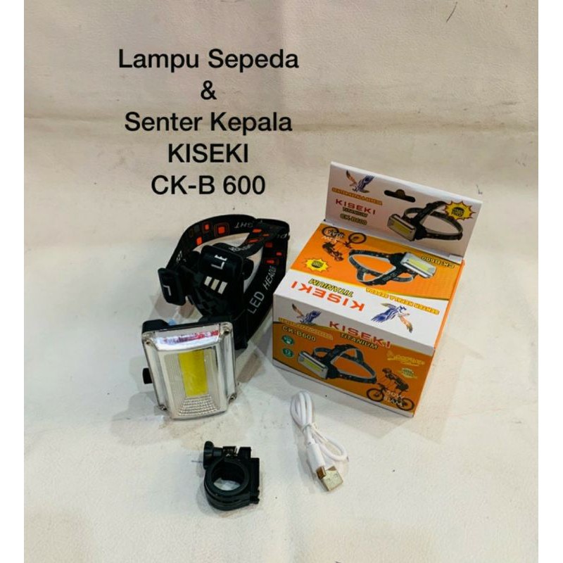 Senter Kepala Sepeda Kiseki 50 Watt CK-B 600 Waterproof