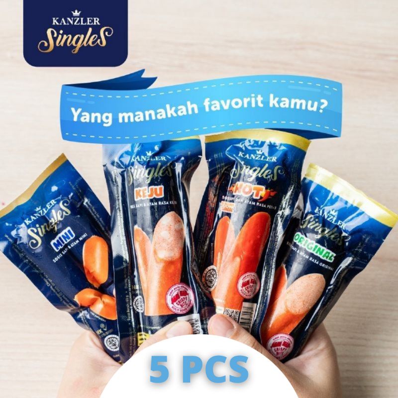 

Sosis Kanzler Singles 5pcs Hot/Keju/Mini/Original 65gr
