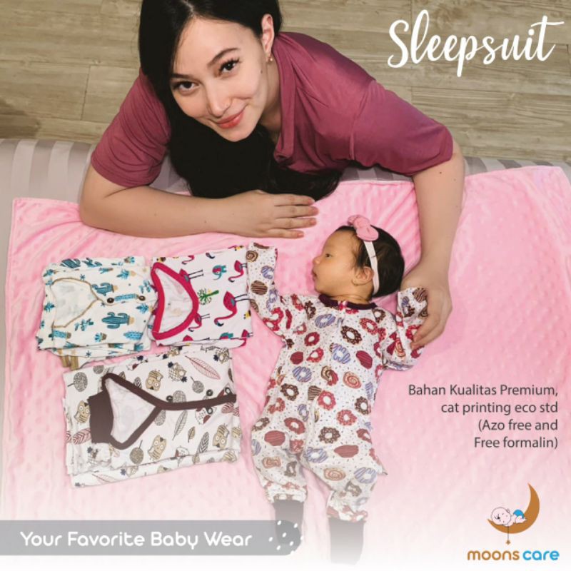 SLEEPSUIT DITA BABY/SLEEPSUIT MOONS/BAJU BAYI PREMIUM