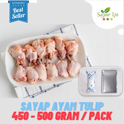 

Sayap Ayam Tulip 450 - 500 Gram / Pack Fresh Chicken Wing Stick Frozen Daging Beku Segar HALAL