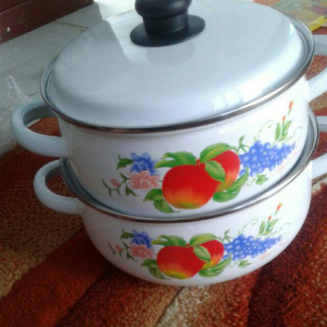 Panci Enamel Lisa Set 22+24 Cm