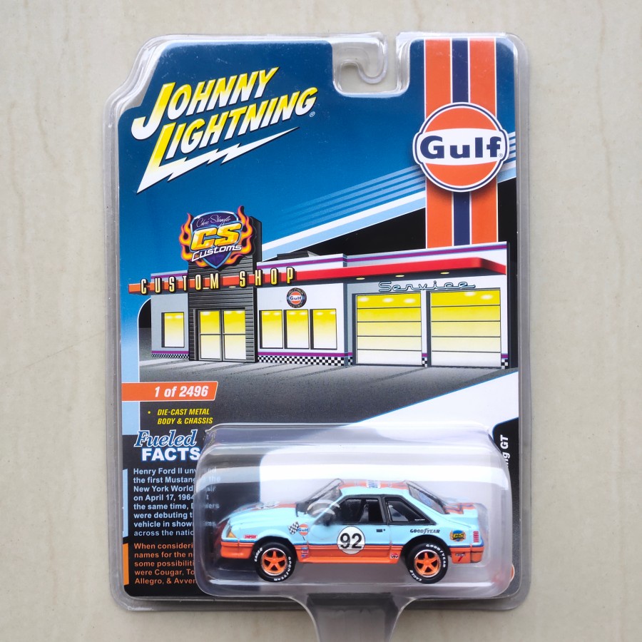 Johnny Lightning 1992 Custom Shop Ford Mustang GT Gulf Not Greenlight