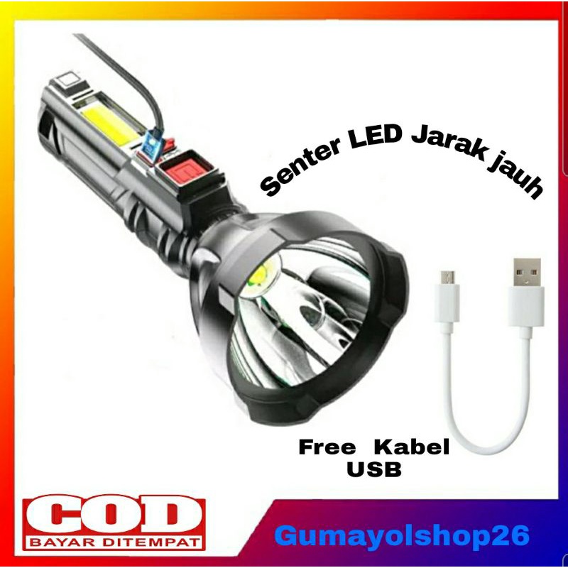 TY - 823 Senter LED COB 4 Mode + XPE Super Terang / Senter Tangan COB LED