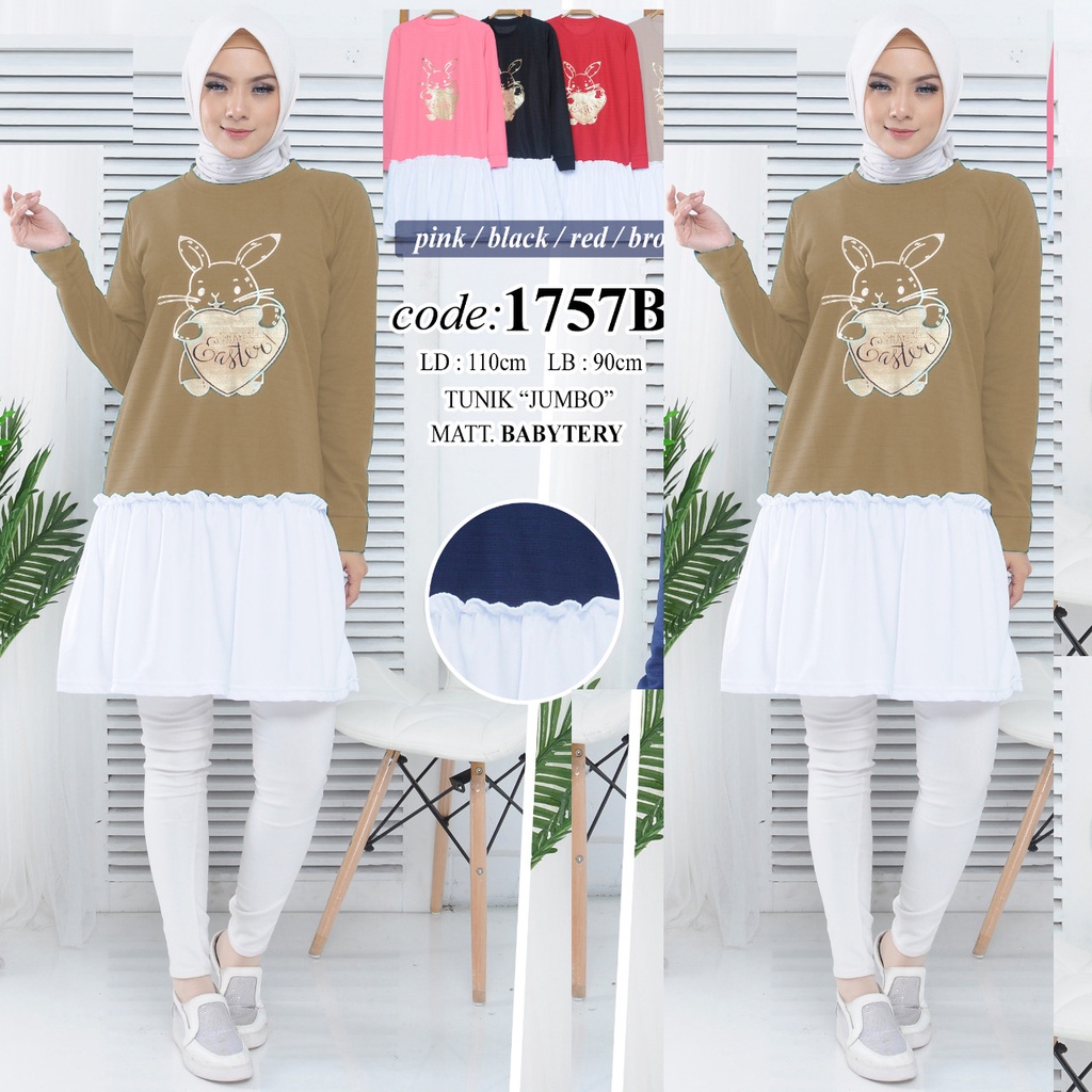 Baju atasan Tunik fashion muslimah Cofee