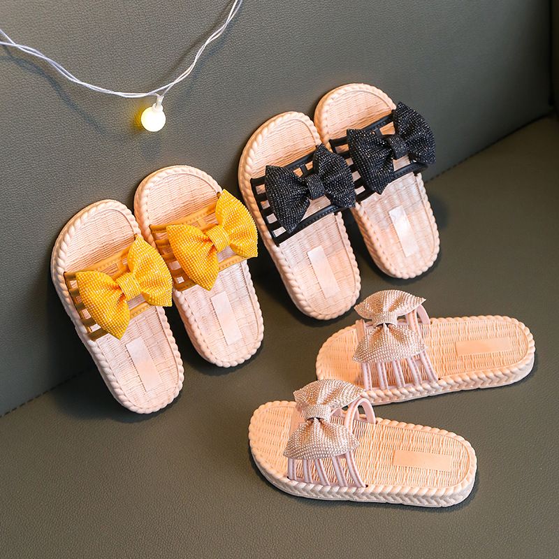 Sandal Slop Karet Anak Wanita Pita Import RF