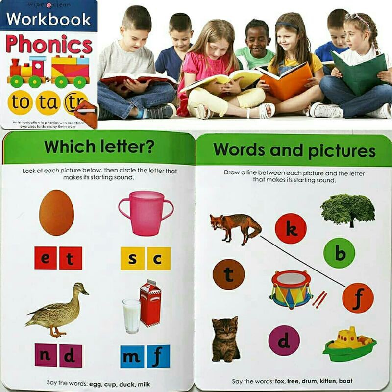 Buku Workbook Wipe Clean Phonics
