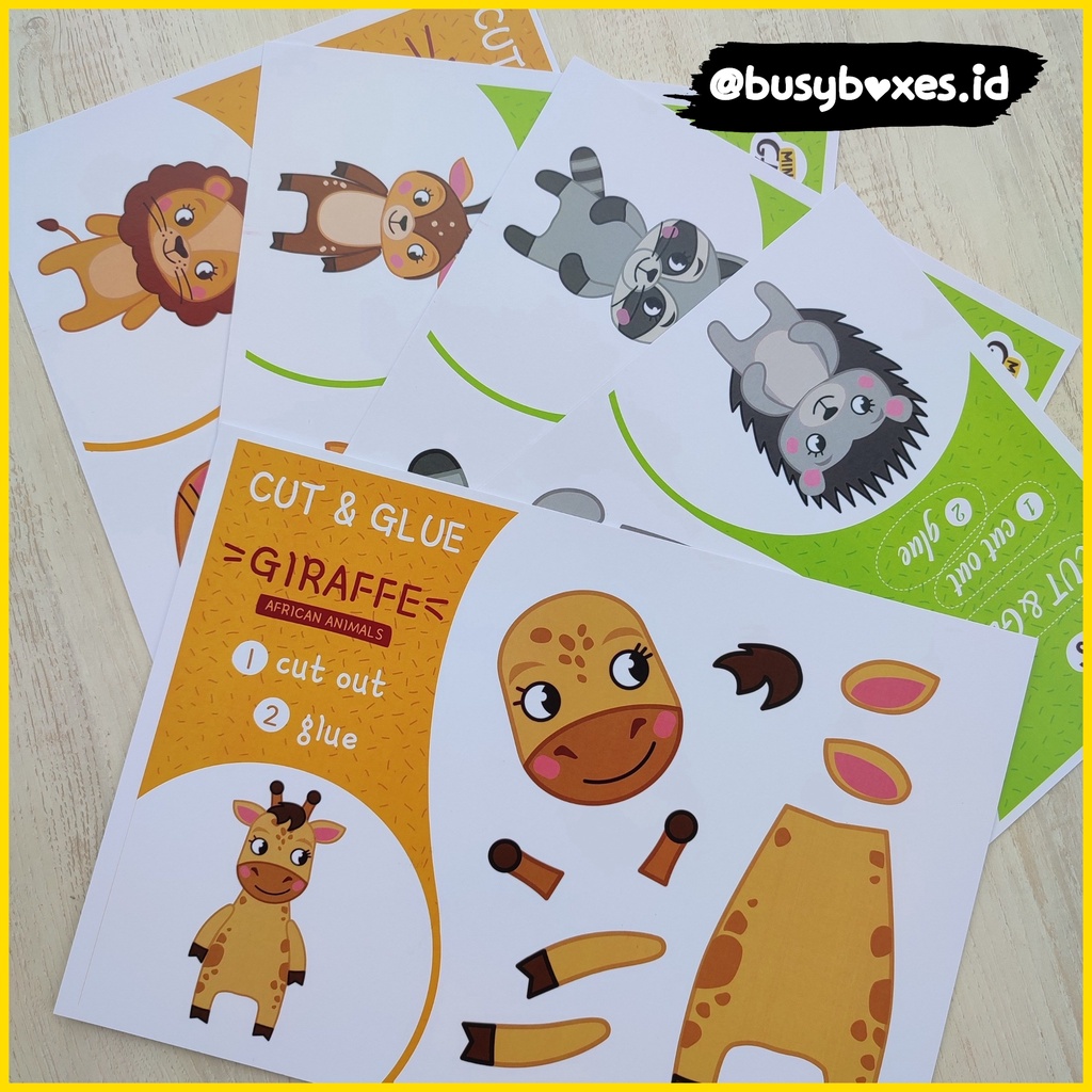 [busyboxes.id] cut and glue mainan edukasi belajar menggunting tempel aktivitas preschool montessori