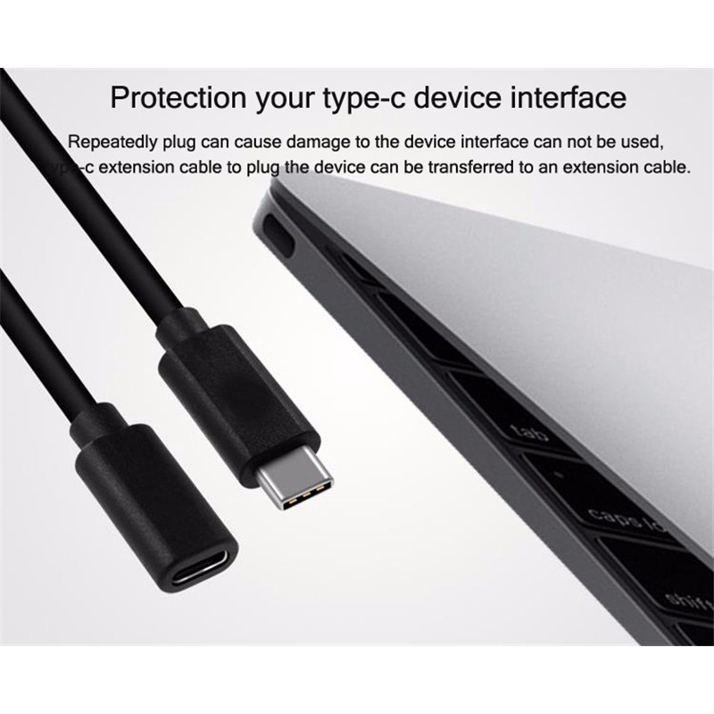 IDN TECH - SOONHUA Kabel Ekstension USB Type C Male ke USB Type C Female 1M 8196