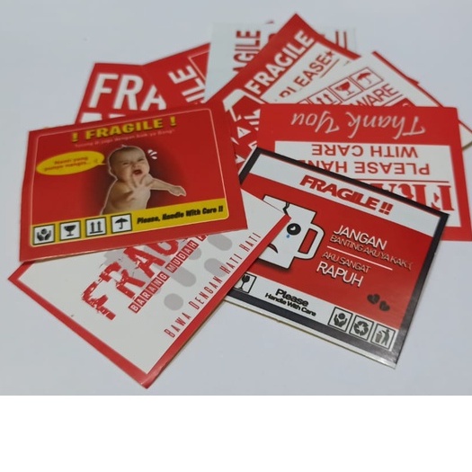 

Stiker Fragile Pecah Belah Lebel Pengiriman Murah Tahan Air